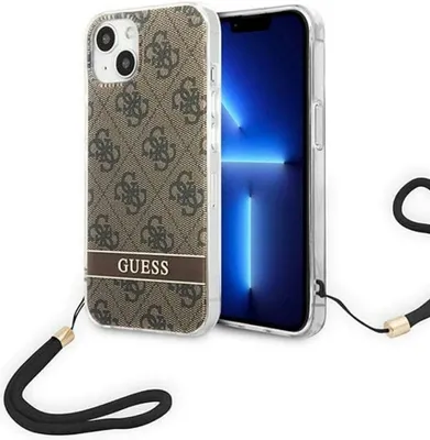 Produktbild von Guess Guohcp14Sh4Stw Iphone 14 6.1 Braun/Braun Hardcase 4G Print Strap