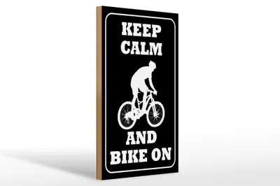 Produktbild von Holzschild Spruch 20x30cm Keep Calm and Bike on
