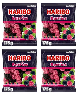 Produktbild von Berries-Gummibärchen 175 g – Haribo – 4er-Pack