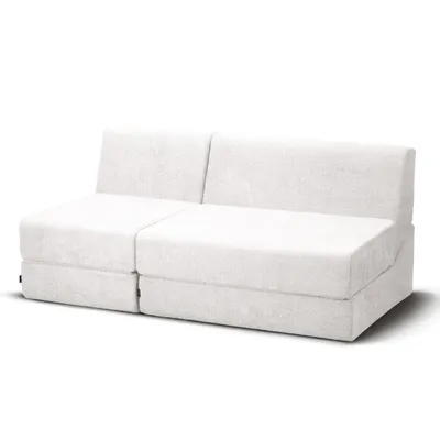 Immagine prodotto di Divano Dalia - divano modulare in schiuma dal design moderno e geometrico, 3 persone, beige