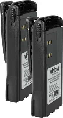 Produktbild von vhbw 2x Akku kompatibel mit Motorola PTX700, PRO7750, PTX780, PTX760, PRO9150 Funkgerät, Walkie Talkie (2600 mAh, 7,4 V, Li-Ion)