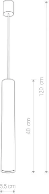 Immagine prodotto di Lampadario EYE bianco 1xGU10x10W in metallo, dimensioni: 120x5x5 cm, IP20, Nowodvorski Lighting