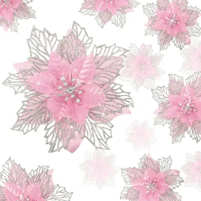 Productafbeelding van Geosar kerststerren, kerstboomversiering, kunstmatige glitter, kerstdecoratie