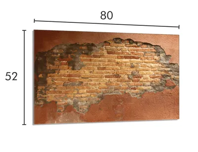 Imagen del producto de Placa de vidrio protectora para estufa, dimensiones 80x52 cm, diseño ladrillo