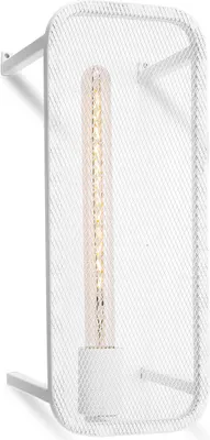 Moderne Wandlampe WEAVE weiß - für Filament LED Leuchtmittel - 38cm x 15cm - E27