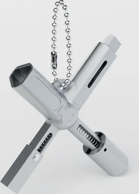 Produktbild von ABSINA xKey Universalschlüssel mit 4 Profile - Dreikantschlüssel Vierkantschlüssel Schaltschrankschlüssel Universal Schlüssel