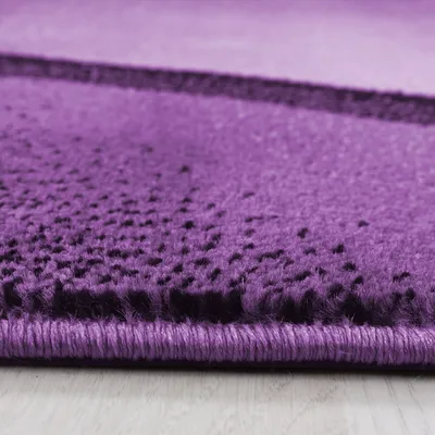 Produktbild von Kurzflor Teppich Pago Läufer, Farbe: Lila, Größe:80x300 cm