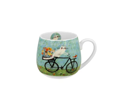 Produktbild von Becher, Kaffeetasse, Katzen Tasse, in einer Box, als Geschenk - Fahrrad 430 ml