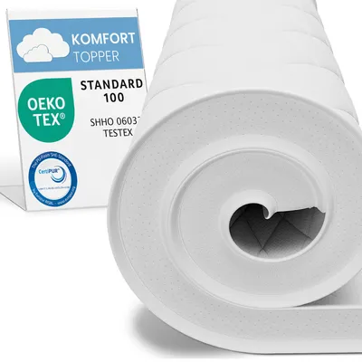 Zdjęcie produktu dla ELONEO komfortowa piankowa nakładka na materac 80x200cm, wysokość 6 cm, oddychająca nakładka na materac, nakładka na materac do łóżka i łóżka z materacem sprężynowym