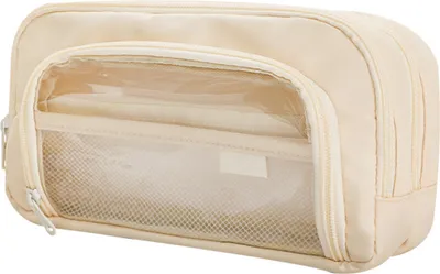 Produktbild von Stiftetasche mit transparentem Fenster, große Kapazität, mehrere Taschen, tragbarer Reißverschluss, für Jungen und Mädchen, Studenten, Bleistifte, Schrein, Etui, Schulbedarf