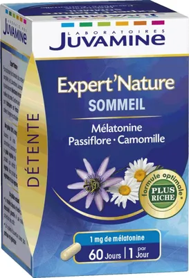 Obrázok produktu pre Výživový doplnok pre spánok Juvamine Expert´Nature Sommeil, 60 kapsúl