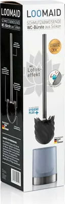 Image de LA CAVE DES LIONS Garniture WC Loomaid silicone 38cm noir