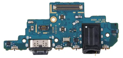 Produktbild von Clappio, USB-C Ladebuchse mit 3.5mm Klinkenstecker für Samsung Galaxy A52, Schwarz