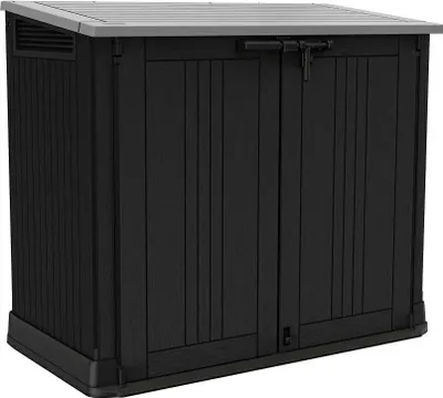 Produktbild von Keter Balkon Garten Truhe Midi Grau-Schwarz 132X71.5X113.5Cm