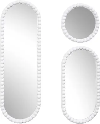 Produktbild von HowHomely Dekospiegel weiß Spiegel 3er Set Wandspiegel