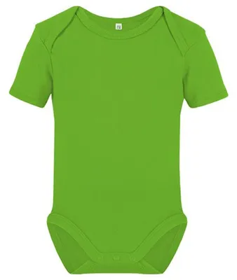 Produktbild von Link Kids Wear - "Bailey 01" Bodysuit für Baby, Baumwolle aus biologischem Anbau, kurzärmlig LT5427 (80) (Apfelgrün)
