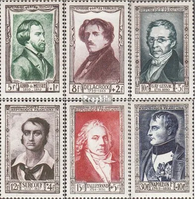 Produktbild von Briefmarken Frankreich 1951 Mi 909-914 (kompl.Ausg.) gestempelt Persönlichkeiten