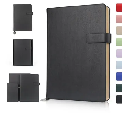 Zdjęcie produktu dla Notatnik w twardej oprawie, format A5, 212 stron w linie, wymiary 14 x 21 cm, kolor czarny