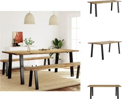 Zdjęcie produktu dla vidaXL Stół do jadalni 200x90x75 cm lite drewno akacjowe - Stoły do jadalni