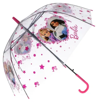 Produktbild von Barbie Regenschirm Regenbegleiter für Kinder – Hübscher Stockschirm, Ø 74 cm