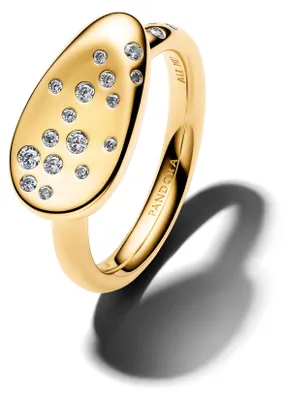 Produktbild von Pandora Essence Ring Oval Steinbesetzt 14K Vergoldet 164707C01 Gr. 54
