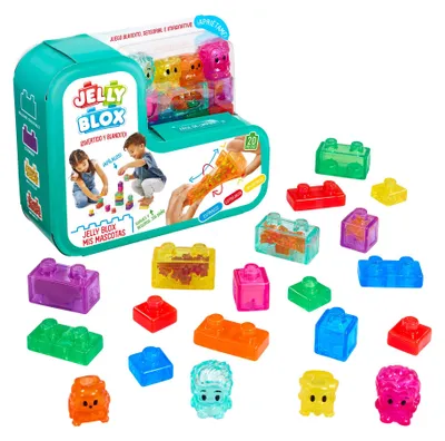 Image de Bizak Jelly Blox, mon animal de compagnie : kit de construction sensoriel avec 20 éléments souples