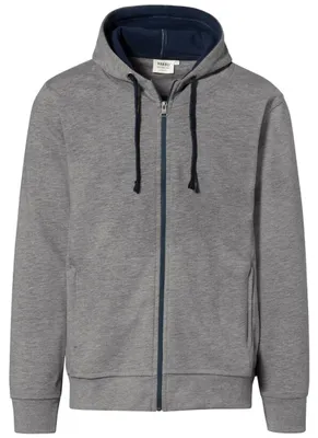 Produktbild von HAKRO Hakro Herren Kapuzen-Jacke Bonded #455 Gr. L grau-meliert