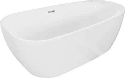 Image de Mexen Giada baignoire autoportante 170 x 90 cm, blanc brillant, trop-plein chrome - 52741709000-01