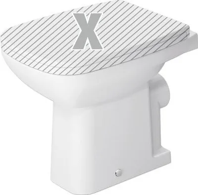Productafbeelding van Duravit staand toilet met diepe spoelbak, serie D-Code, horizontale afvoer, afmetingen 480x355 mm, wit