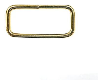 10 Vierkantringe Rahmen Durchzug Metall 38 (32) x 13 x 2.7 mm gold