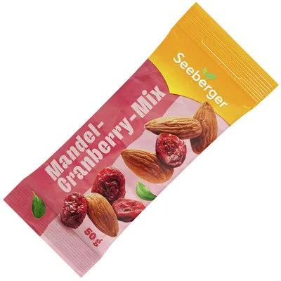 Produktbild von Open Food 4008258149010, sonnenblumenöl, zucker, Mandeln, cranberries, 493 kcal, 40 g, 34 g, 14 g, 29 g