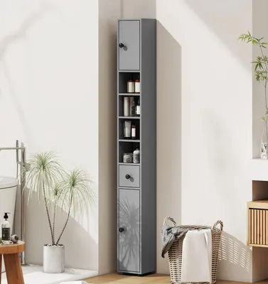 Produktbild von Badezimmerschrank, 4 Regale, Schublade,Badezimmermöbel