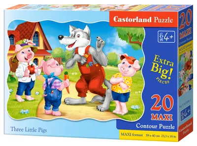 Obrázok produktu pre CASTORLAND puzzle 20 MAXI dielikov - Tri malé prasiatka