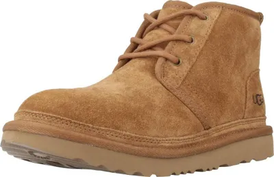 A single brown Ugg boot is shown against a white background.