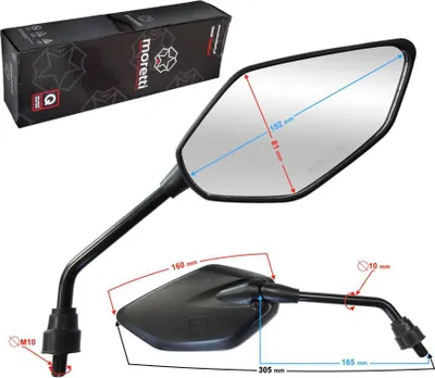 Obrázek produktu pro Zrcátka R+R pro motocykly (průměr závitu 10 mm) s homologací