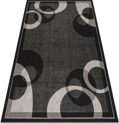 Produktbild von TEPPICH SISAL FLOORLUX 20078 black / silver Schwarz 240x330 cm