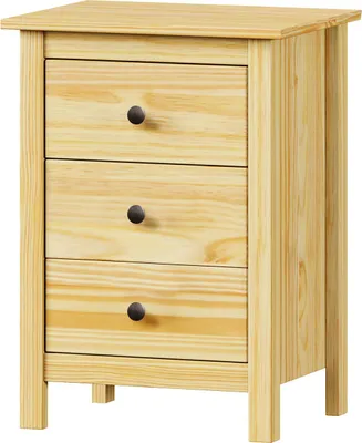 Image de Commode 3 tiroirs TORINO poignées en métal