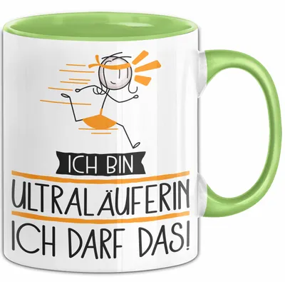 Produktbild von Geschenk für Ultraläuferin Tasse Lustige Geschenkidee Geburtstag Ich Bin Ultraläuferin Ich Darf Das (Grün)