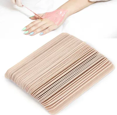 Obrázok produktu pre 50Pcs / Box Jednorazové drevené epilačné depilačné voskové aplikátory Stick Spatula Hair Removal Tool