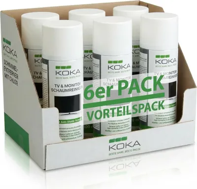 Produktbild von 6x Set KOKA Reinigungsschaum Spray Dose Reiniger TV OLED LCD LED TFT Fernseher