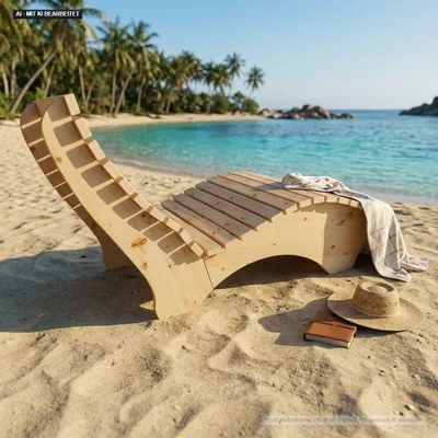 Produktbild von Holzliege Wellenliege Waldsofa Relaxliege Gartenliege "Ruhe-Vroni" (Zirbe) Breite 90 cm Himmelsliege