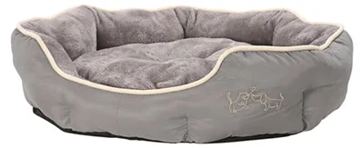 Obrázok produktu pre Dehner Lieblinge pelech pre psov a mačky Sammy, oválny, cca 57 x 52 x 14 cm, polyester, sivý