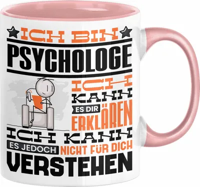 Produktbild von Psychologe Geschenk Tasse Geschenkidee für Psychologe Geburtstag Lustiger Spruch Ich Bin Psychologe Ich Kann Es Dir Erklären Aber Nicht Für Dich Verstehen (Rosa)