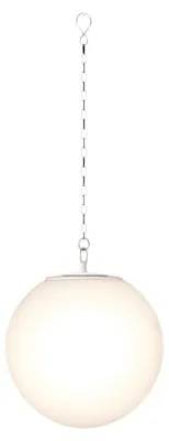 Produktbild von Star Trading Solar Dekoration Globy 30cm, Warmweiß LED, 35/70 Lumen, Dämmerungssensor, Hängende Garten Kugel, Außenleuchte, Weiß