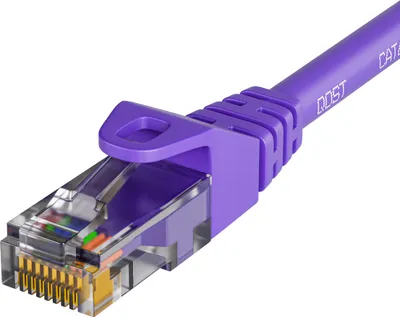 Obrázek produktu pro Qost – internetový kabel CAT6 – CCA / UTP – 10 Gbit/s / 250 MHz – konektor RJ45 – propojovací kabel / síťový kabel – 20 metrů – fialový
