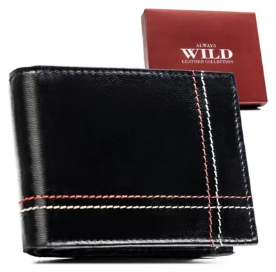 Obrázek produktu pro Always Wild pánská peněženka kožená černá RFID 10,5x8 cm