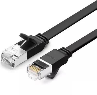 Immagine prodotto di Ugreen Nw101 Cavo di rete piatto con spine di metallo, Ethernet Rj45, Cat.6, Utp, 3M (nero)