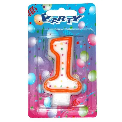 Image de Bougie de fête numéro 1 Rouge