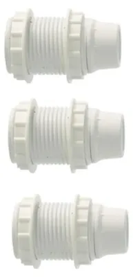 Productafbeelding van Lamphouder + 2 ringen - E14 - wit - Per 3 stuks