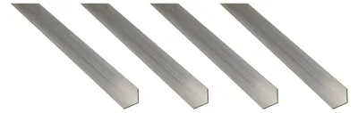 Produktbild von 4-teiliges Set Aluminium-Winkelprofil | natur | 1000 x 20 x 20 mm